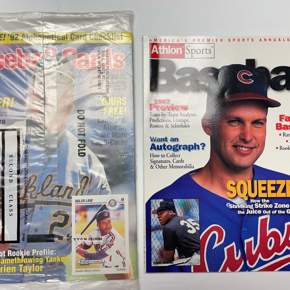 2 Vintage Baseball Magazines -1 sealed